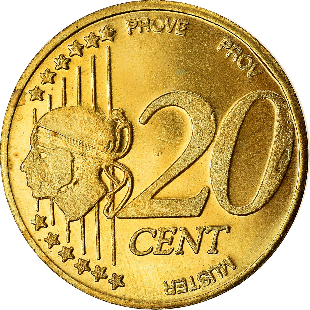 Francia, 20 Euro Cent, Corse, 2004, unofficial private coin, SC, Latón
