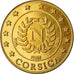 France, 50 Euro Cent, Corse, 2004, unofficial private coin, MS(63), Brass
