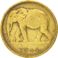 BELGIAN CONGO, Franc, 1944, KM #26, EF(40-45), Brass, 19.20, 2.47
