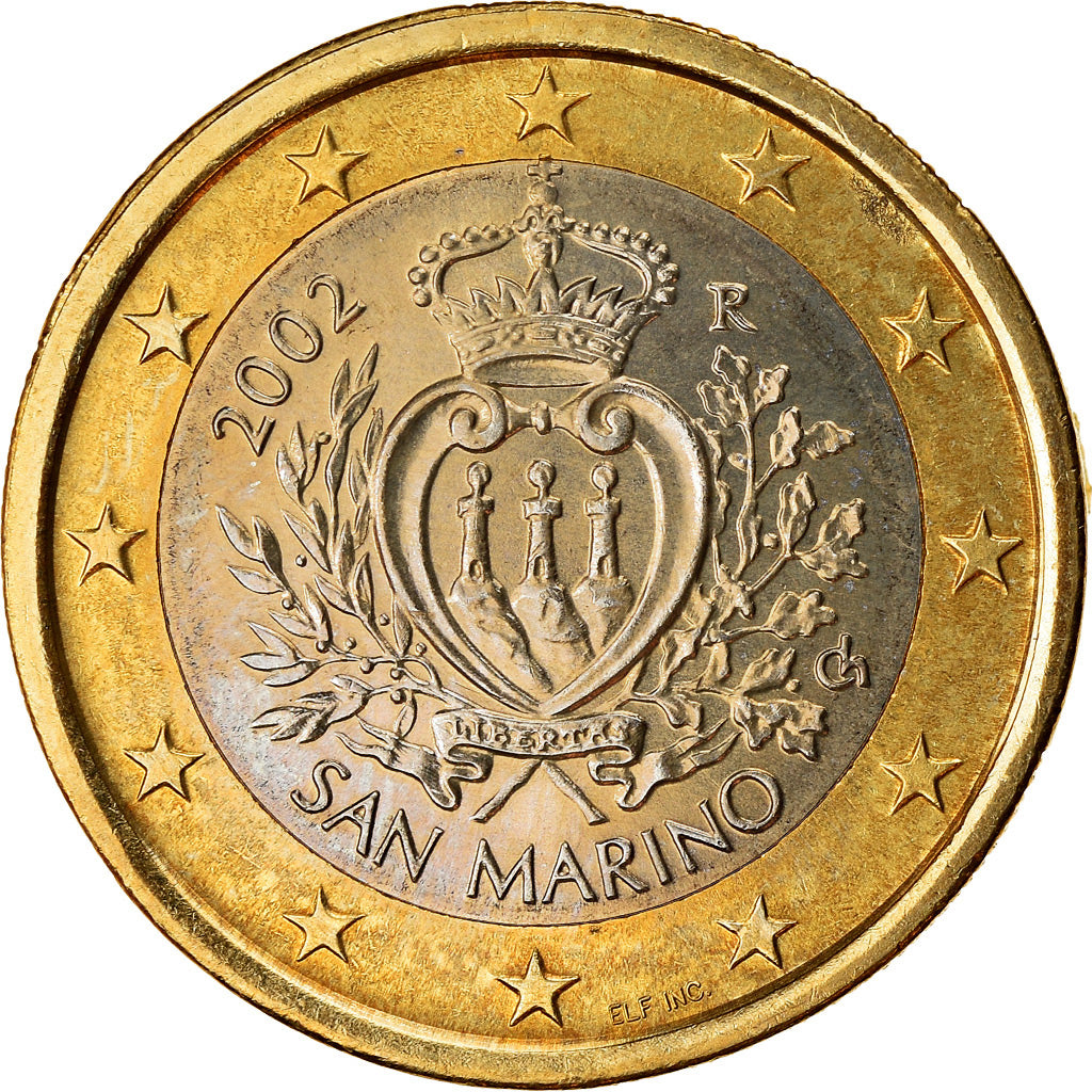 San Marino, Euro, 2002, UNZ+, Bi-Metallic, KM:446