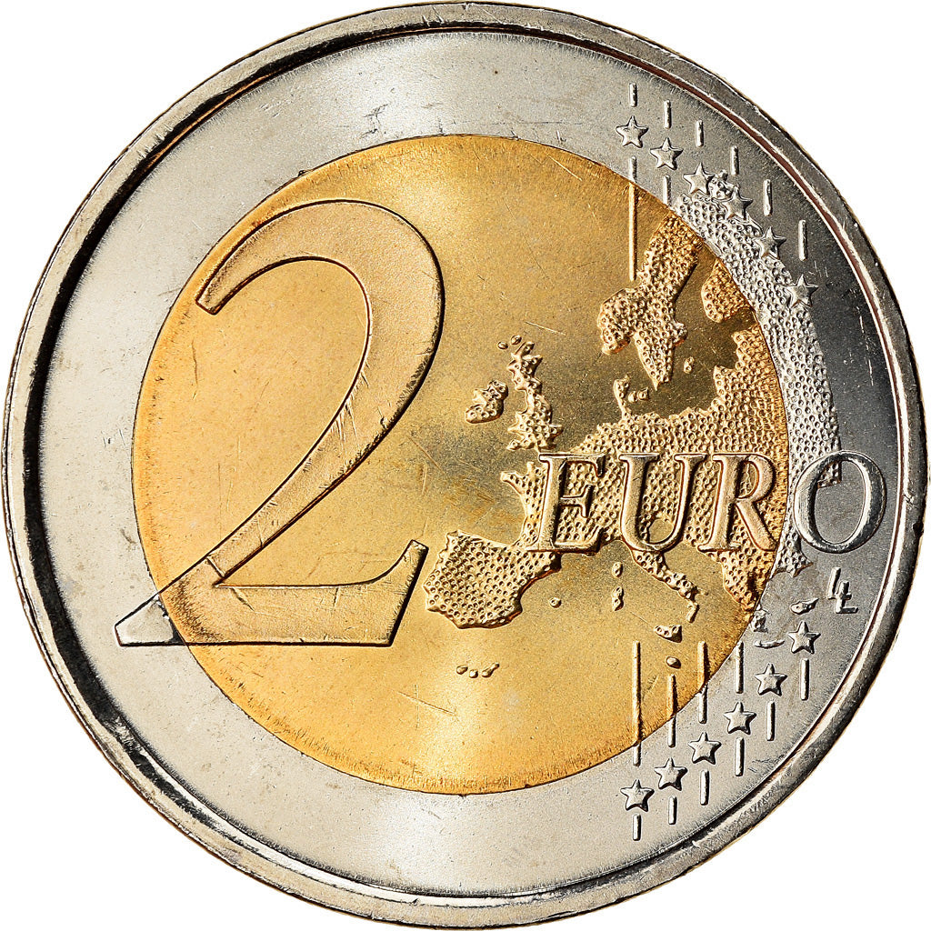 Spain, 2 Euro, Traité de Rome 50 ans, 2007, MS(63), Bi-Metallic