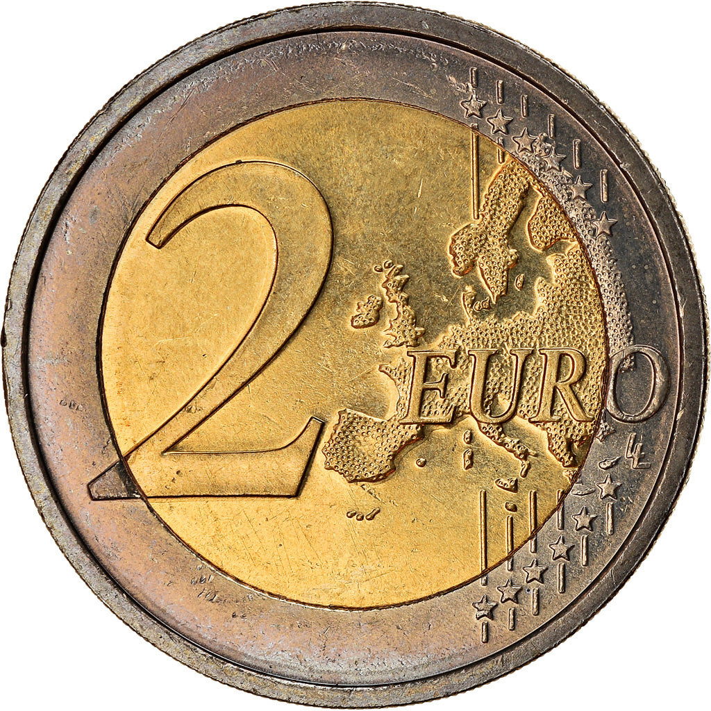 Ireland, 2 Euro, Traité de Rome 50 ans, 2007, AU(55-58), Bi-Metallic