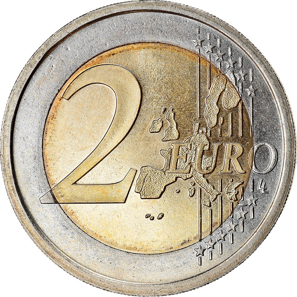Italia, 2 Euro, World Food Program globe, 2004, BB, Bi-metallico, KM:237