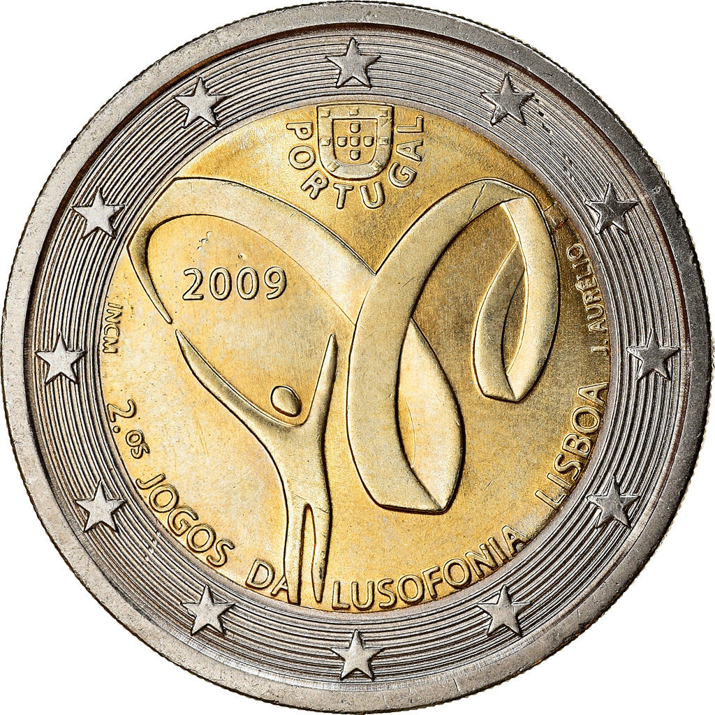Portogallo, 2 Euro, Lusophonie, 2009, SPL-, Bi-metallico, KM:786