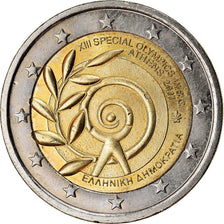Grécia, 2 Euro, Special Olympics - Athens, 2011, AU(55-58), Bimetálico, KM:239