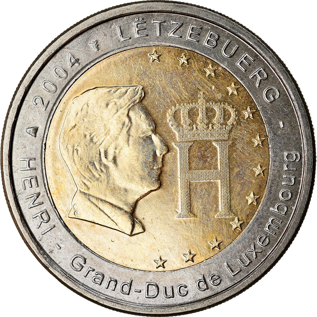Luxemburgo, 2 Euro, Grand Duc de Luxembourg, 2004, AU(55-58), Bimetálico