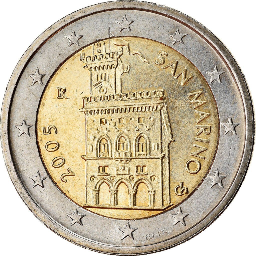 San Marino, 2 Euro, 2005, SPL-, Bi-metallico, KM:447