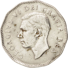 CANADA, 5 Cents, 1949, Royal Canadian Mint, KM #33, EF(40-45), Nickel, 21.2,...