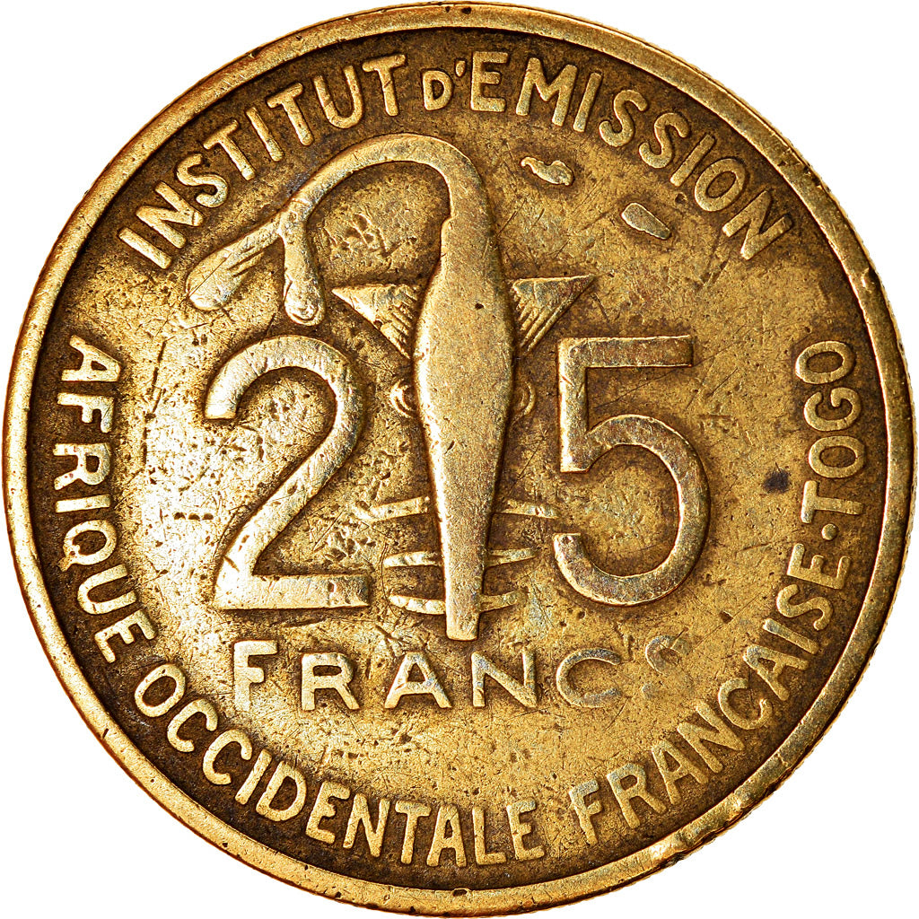 Moneda, África oriental francesa, 25 Francs, 1957, BC+, Aluminio - bronce, KM:9