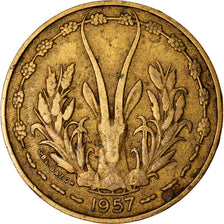 Moeda, África Ocidental Francesa, 10 Francs, 1957, VF(30-35), Alumínio-Bronze