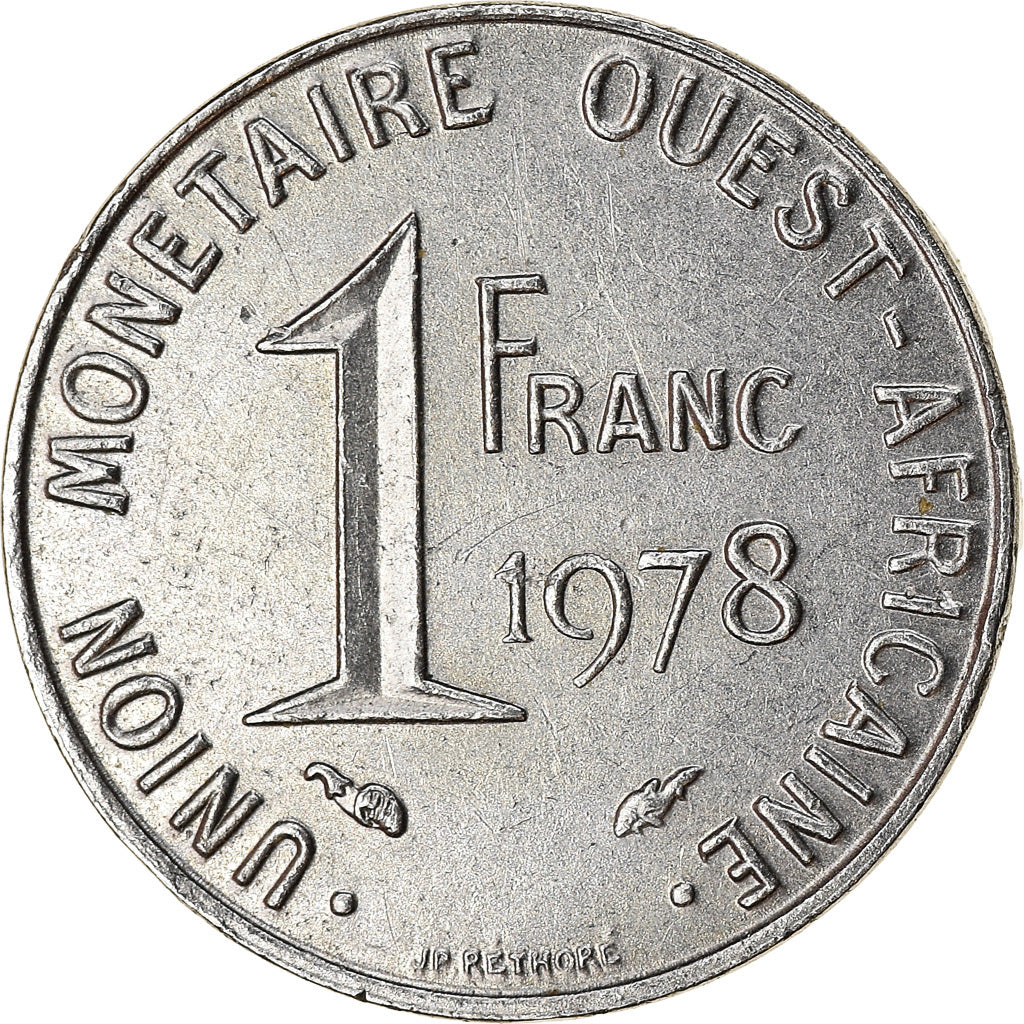 Moeda, Estados da África Ocidental, Franc, 1978, EF(40-45), Aço, KM:8