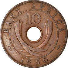 Monnaie, EAST AFRICA, George VI, 10 Cents, 1950, TTB, Bronze, KM:34