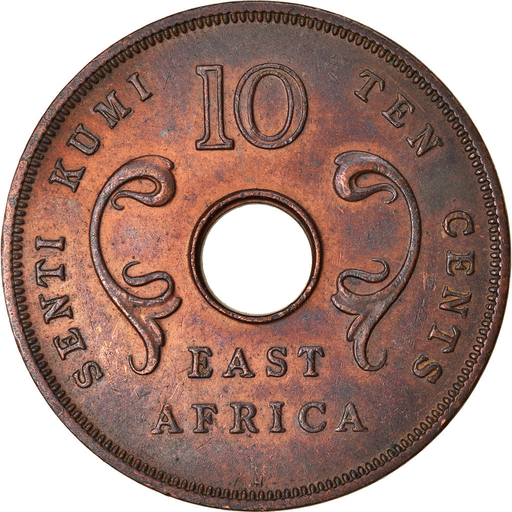 Moeda, ÁFRICA ORIENTAL, 10 Cents, 1964, EF(40-45), Bronze, KM:40