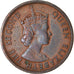 Moneda, Estados del Caribe Oriental , Elizabeth II, Cent, 1955, BC+, Bronce