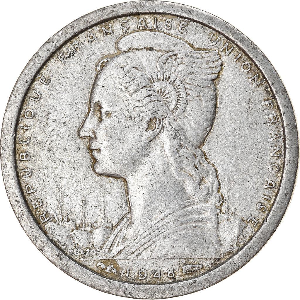 Münze, Madagascar, Franc, 1948, Paris, S+, Aluminium, KM:3