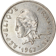 Moneta, Nuove Ebridi, 10 Francs, 1967, Paris, BB, Nichel, KM:2.1