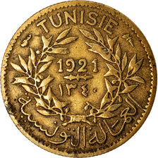Coin, Tunisia, Muhammad al-Nasir Bey, 50 Centimes, 1921, Paris, EF(40-45)