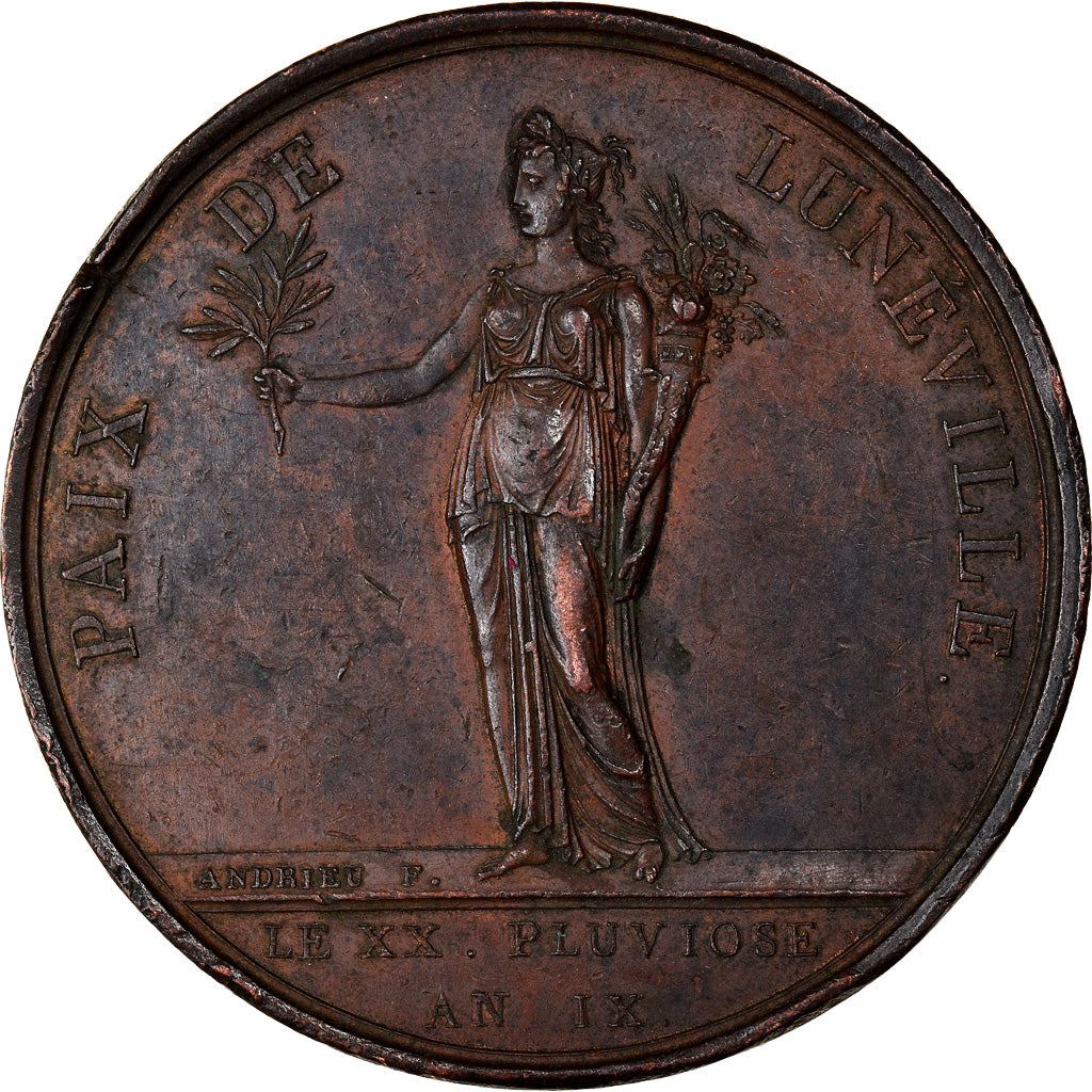 Frankreich, Medaille, Napoléon Bonaparte, Paix de Lunéville, History, 1801