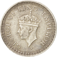 INDIA-BRITISH, 1/4 Rupee, 1944, KM #547, EF(40-45), Silver, 19, 2.92