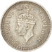 INDIA-BRITISH, 1/4 Rupee, 1944, KM #547, EF(40-45), Silver, 19, 2.92
