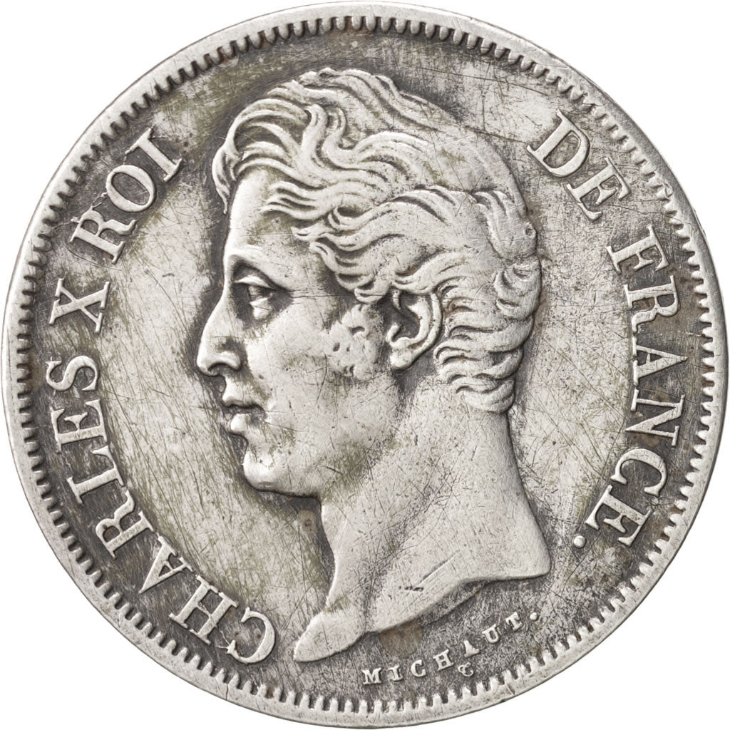 Charles X, 5 Francs 1828 W, KM 728.13