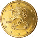 Finlandia, 50 Euro Cent, 2002, SPL, Ottone, KM:103