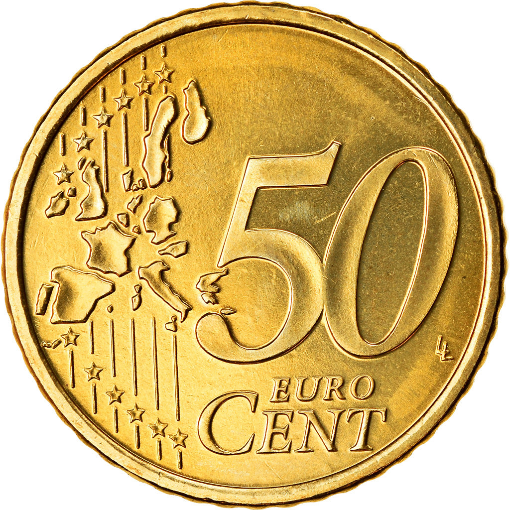 Finlandia, 50 Euro Cent, 2002, SPL, Ottone, KM:103