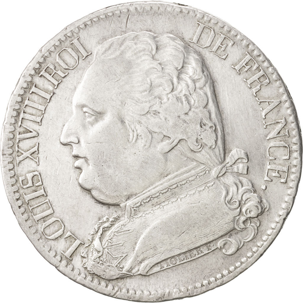 FRANCE, Louis XVIII, 5 Francs, 1814, Limoges, KM #702.6, EF(40-45), Silver,...
