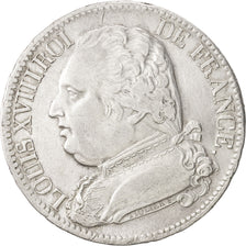 FRANCE, Louis XVIII, 5 Francs, 1814, Limoges, KM #702.6, EF(40-45), Silver,...