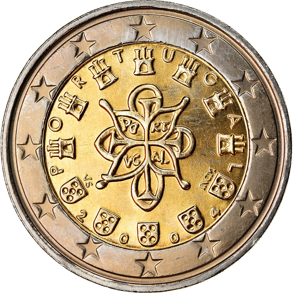 Portogallo, 2 Euro, 2004, SPL, Bi-metallico, KM:747