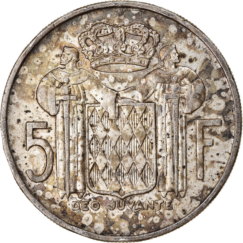 Coin, Monaco, Rainier III, 5 Francs, 1960, VF(20-25), Silver, KM:141, Gadoury:MC