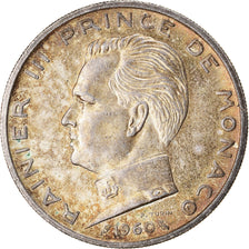 Münze, Monaco, Rainier III, 5 Francs, 1960, S+, Silber, KM:141, Gadoury:MC 152