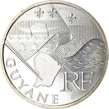 Francja, 10 Euro, Guyane, 2010, Paris, MS(63), Srebro, KM:1654