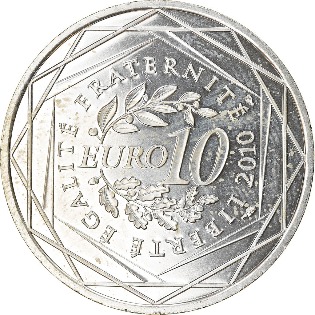 Francia, 10 Euro, Guyane, 2010, SPL, Argento, KM:1654
