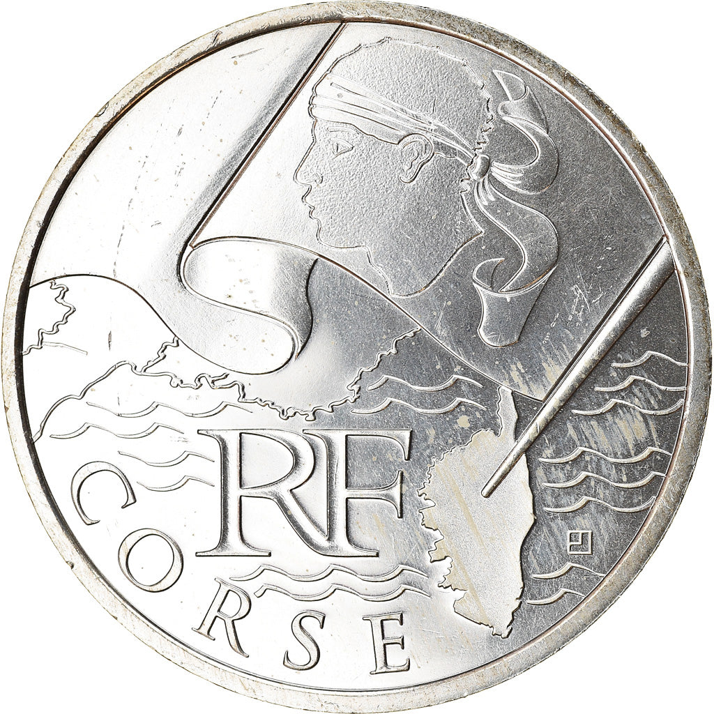 France, 10 Euro, Corse, 2010, SPL, Argent, KM:1658