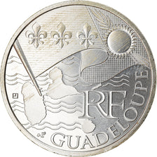 France, 10 Euro, Guadeloupe, 2010, MS(63), Silver, KM:1655