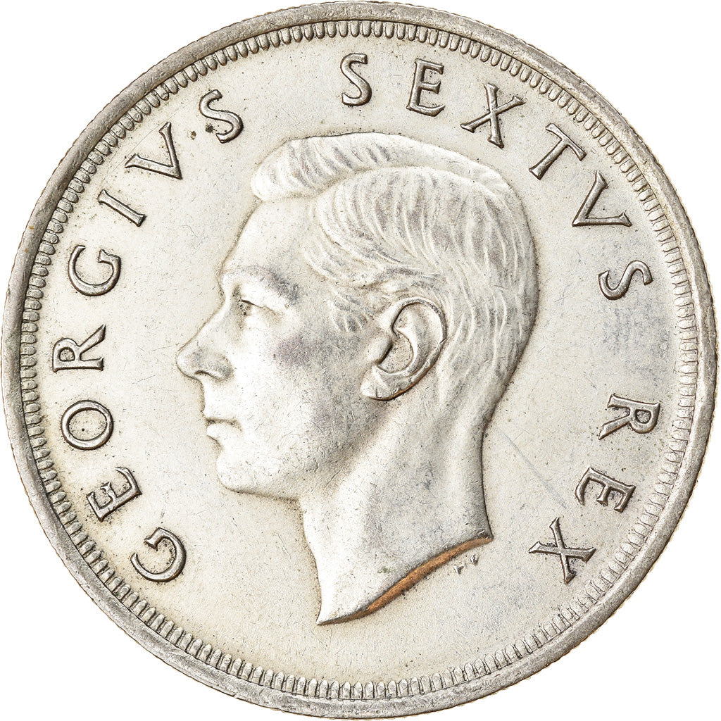 Monnaie, Afrique du Sud, George VI, 5 Shillings, 1952, TTB, Argent, KM:41