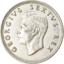 Monnaie, Afrique du Sud, George VI, 5 Shillings, 1952, TTB, Argent, KM:41