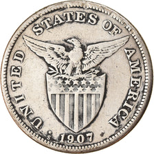 Münze, Philippinen, Peso, 1907, San Francisco, S+, Silber, KM:172