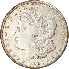 Moneta, USA, Morgan Dollar, Dollar, 1921, San Francisco, AU(55-58), Srebro