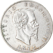 Munten, Italië, 5 Lire, 1872, Milan, FR+, Zilver, KM:8.3