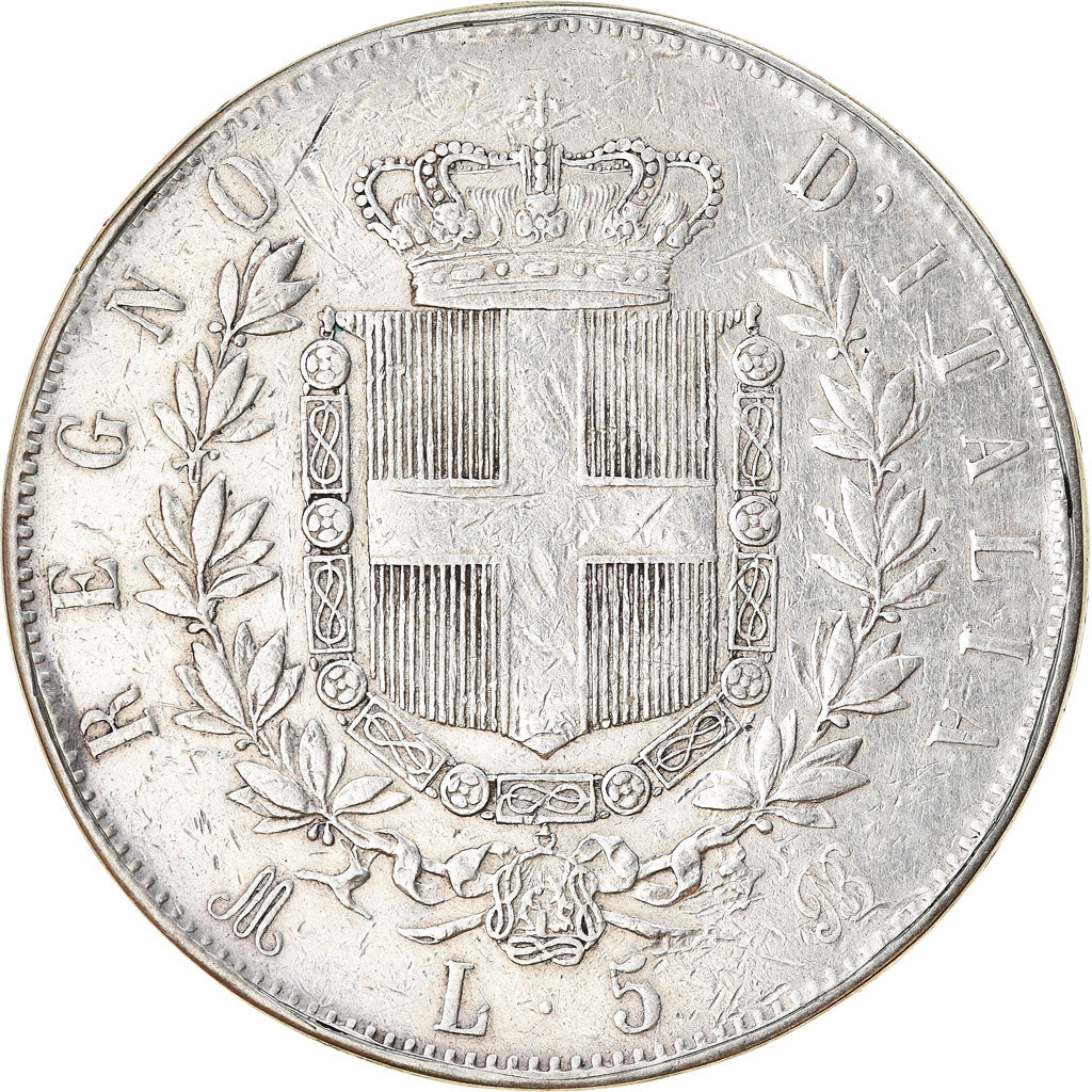Monnaie, Italie, Vittorio Emanuele II, 5 Lire, 1874, Milan, TTB, Argent, KM:8.3