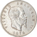 Coin, Italy, Vittorio Emanuele II, 5 Lire, 1874, Milan, EF(40-45), Silver