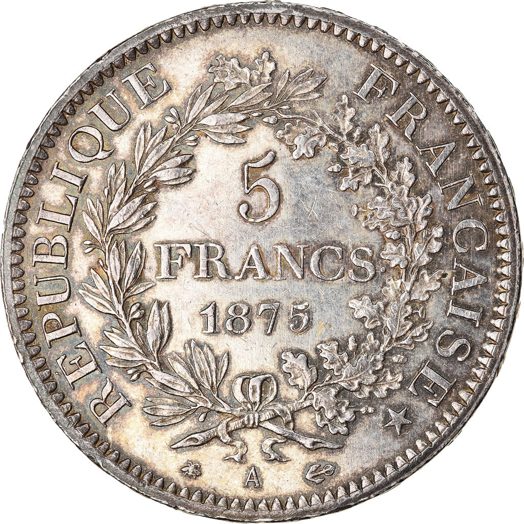 Monnaie, France, Hercule, 5 Francs, 1875, Paris, TTB, Argent, Gadoury:745a