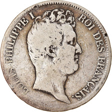 Coin, France, Louis-Philippe, 5 Francs, 1830, Toulouse, F(12-15), Silver