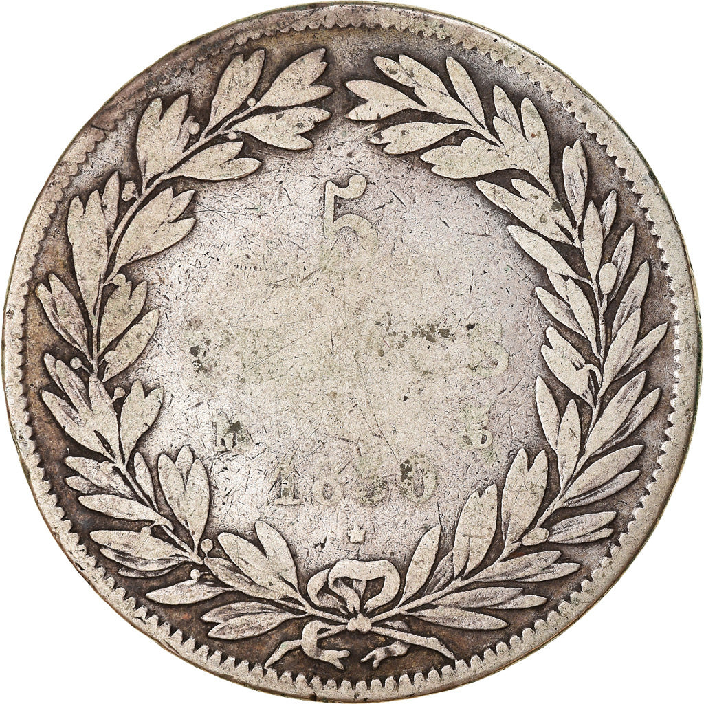 Coin, France, Louis-Philippe, 5 Francs, 1830, Toulouse, F(12-15), Silver