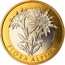 Moneta, Svizzera, Flora Alpina, 10 Francs, 2016, Bern, SPL, Bi-metallico