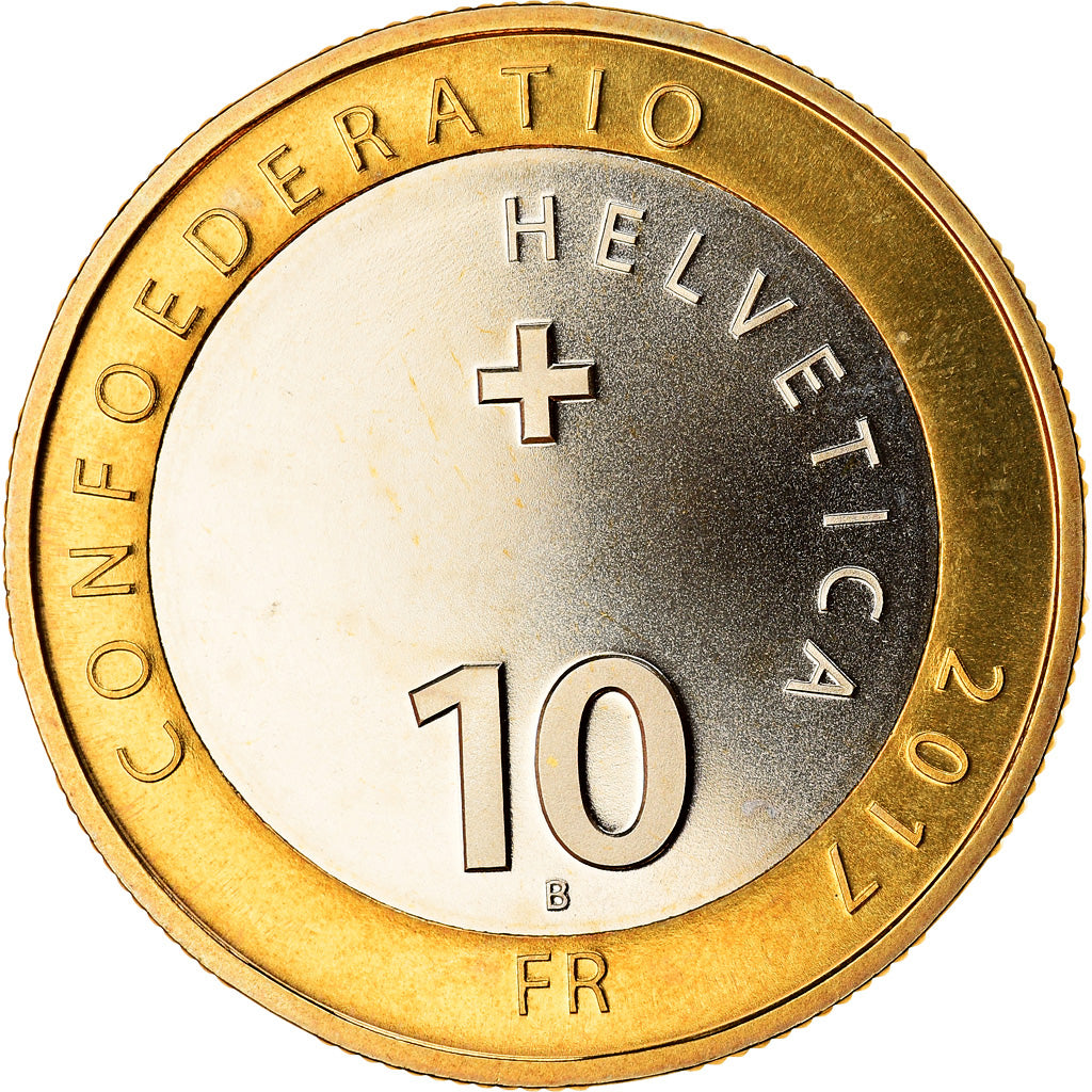 Monnaie, Suisse, Flora Alpina, 10 Francs, 2017, Bern, SPL, Bi-Metallic