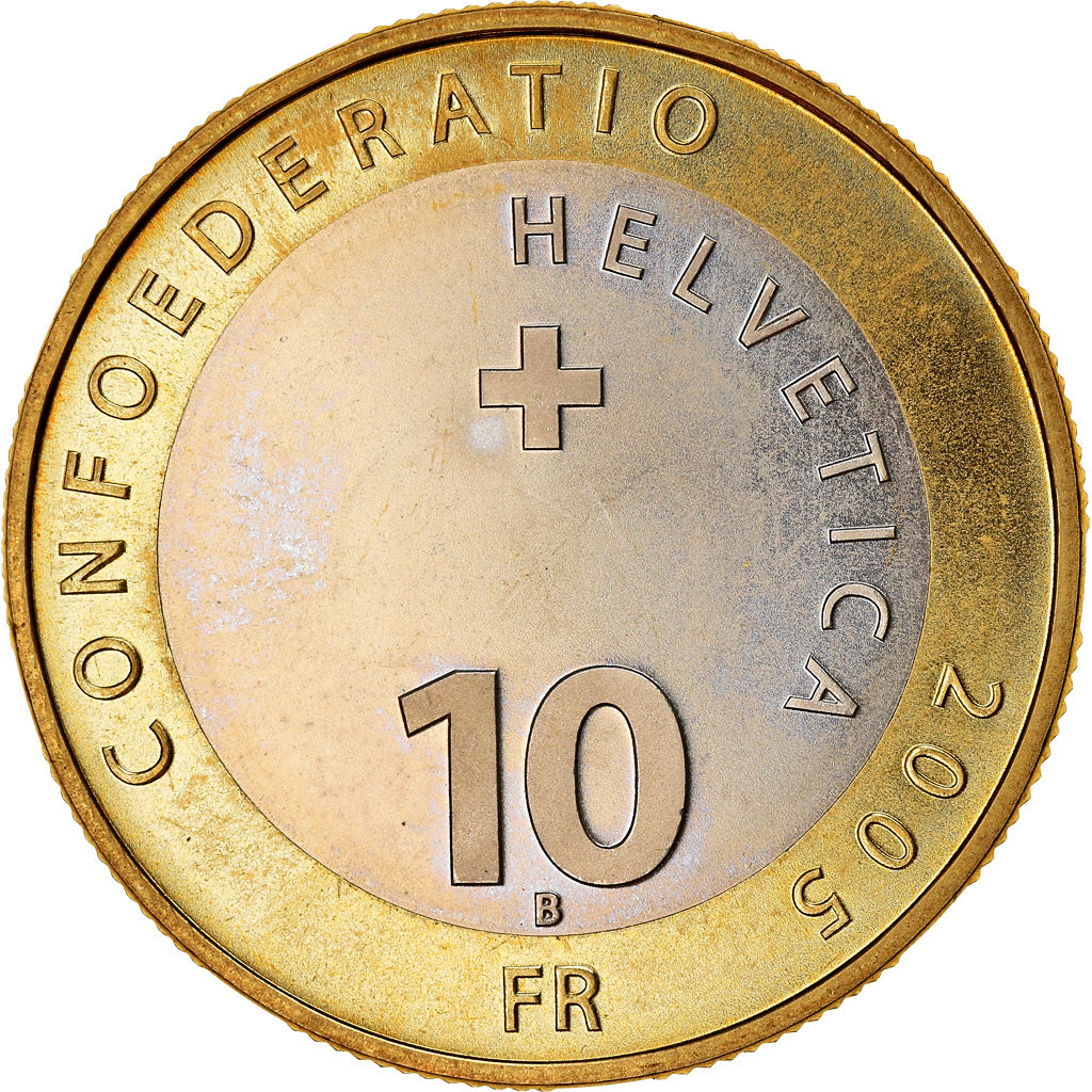 Monnaie, Suisse, Jungfrau, 10 Francs, 2005, Bern, SPL, Bi-Metallic