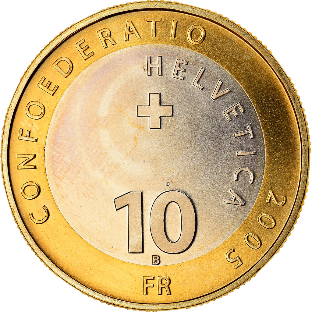 Monnaie, Suisse, Jungfrau, 10 Francs, 2005, Bern, SPL, Bi-Metallic